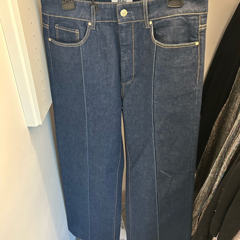 PAIGE NWT Sasha Indigo Wide Leg Jeans